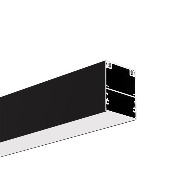 schwarzes LED Profil mit integrierter Netzteilkammer